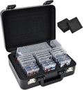 Axyaa Aluminum Trading Card Case with Individual Slots and TSA Locks