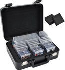 Axyaa Aluminum Trading Card Case with Individual Slots and TSA Locks