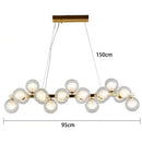 Axyaa Glass LED Pendant Chandelier Light for Living Room and Dining Room