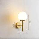 Axyaa Glass Ball LED Wall Lights: Modern Nordic Bedroom Lamp