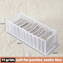 Axyaa Clothing Organizer Box for Underwear Socks Bras Pants Scarves Ties Jeans & more