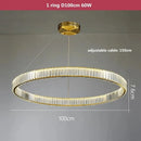 Axyaa Luxury Crystal Chandelier Pendant Light Gold Chrome Finish Modern Living Room Lighting