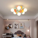 Axyaa Modern Chandelier: Macaron Warm Ceiling Light for Bedroom, Living Room, Dining Room