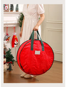 Axyaa Christmas Wreath Storage Bag: Round Waterproof Dustproof with Handles for Holiday Decorations