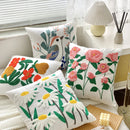 Axyaa Floral Pillow Cover for Home Decor - 45x45cm Cotton Square Case