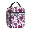 Axyaa Heart Insulated Lunch Bag: Romantic Portable Thermal Box for Work Picnic Travel