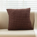 Axyaa Solid Color Elastic Puff Plaid Sofa Cushion Cover