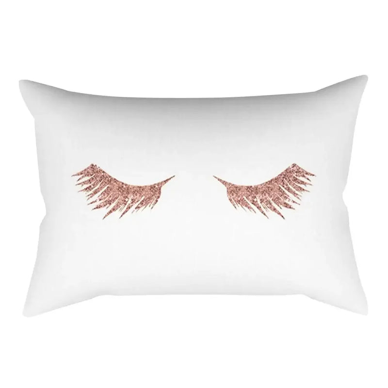 Axyaa Pink Geometric Stripes Pillow Cover for Home Decor and Living Room