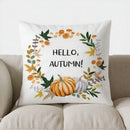 Axyaa Autumn Pumpkin & Leaf Throw Pillow - Sofa Bedroom Car Cushion Cover