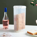 Axyaa Clear Bread Box: Rectangular Container with Lid for Freshness