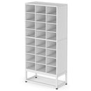 Axyaa 8-Tier Wooden Shoe Cabinet & Display Shelf in White Wood Cube Shelf