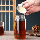 Axyaa Glass Storage Cups - Portable Seal, Thick High Borosilicate, Scale, Sealed Jar