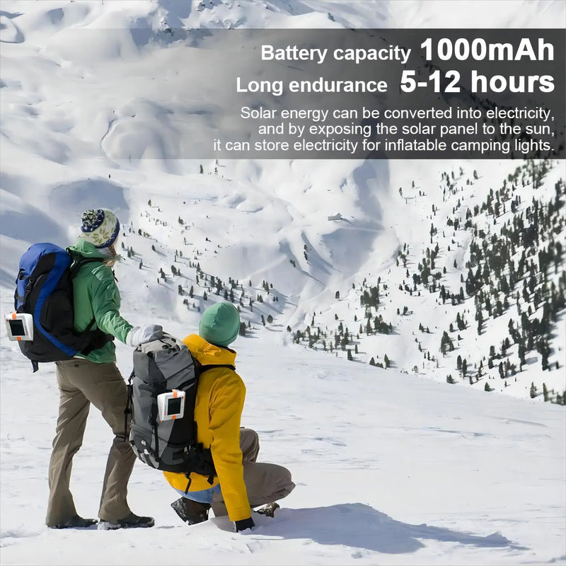 Axyaa Solar LED Inflatable Camping Light: Waterproof & Rechargeable for Emergencies