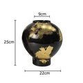 Axyaa Gold Foil Ceramic Vase for Flower Arrangement and Room Decor