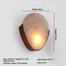 Axyaa Metal Marble Droplet Wall Lamp: Modern Italian Luxury for Bedroom, Staircase & Corridor