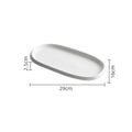 Axyaa Stone Pattern Oval Plate: Ceramic Fish Dessert Sushi Steak Molecular Cuisine Tableware