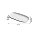 Axyaa Stone Pattern Oval Plate: Ceramic Fish Dessert Sushi Steak Molecular Cuisine Tableware