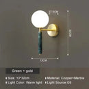 Axyaa Marble Round Ball Wall Light LED G9 5W Nordic Minimalist Restaurant Bar Counter Lamp