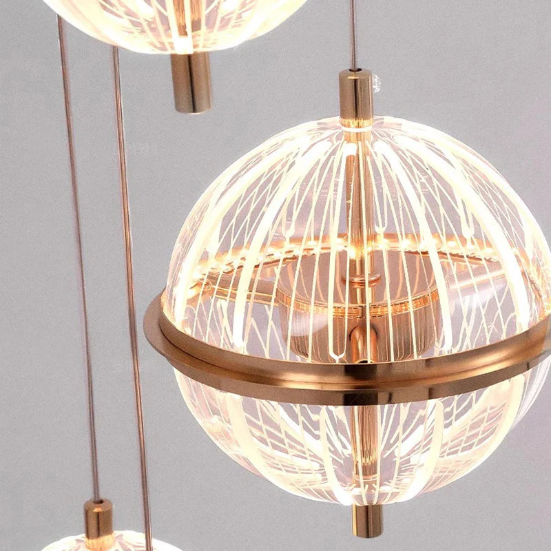 Axyaa Staircase Chandelier: Facil Hall & Ceiling Lamp for Beautiful Indoor Lighting