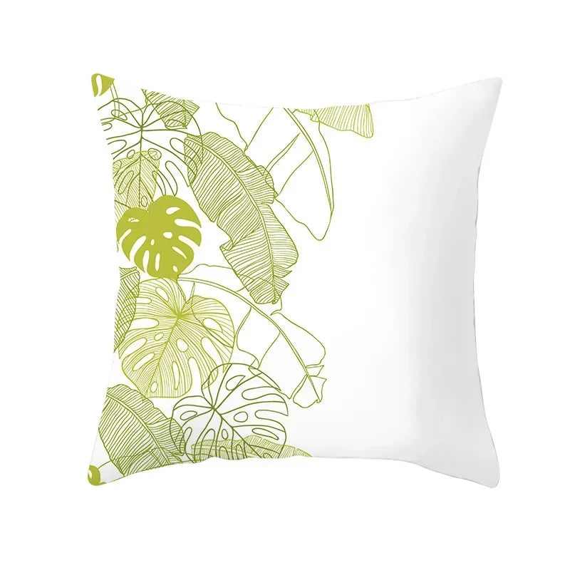Axyaa Autumn Maple Leaves Pillow Cases with Fresh Print Flower Plant Custom Polyester Cover