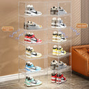 Axyaa Clear Stackable Shoe Storage Organizers - Sneaker Holder Rack Bin
