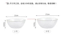 Axyaa Gold Edged Crystal Glass Bowl - 380ml Transparent Fruit Plate & Salad Dish
