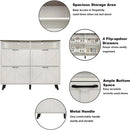 Axyaa Shoe Storage Cabinet with 4 Flip Drawers and Open Shelves