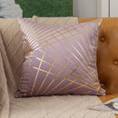 Luxury Gold-Embossed Velvet Throw Pillowcase by Axyaa - Elegant Home Decor Solution