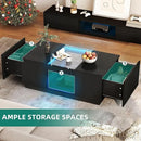 Axyaa LED Rectangle Coffee Table - Modern Centerpiece for Living Spaces