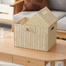 Axyaa Large Woven Storage Basket Home Organizer Wardrobe Closet Clothes Box