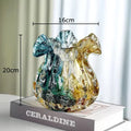 Axyaa Glass Flower Vase, Hydroponics Plant Pots, Table Decoration, Room Aesthetic Decor