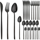 Axyaa 24pc Stainless Steel Christmas Tableware Set - Western Steak Knife Fork Spoon