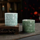 Axyaa Lotus Celadon Tea Cups: Large Ceramic Master Single Cup, Simple & Elegant Cloud Pattern