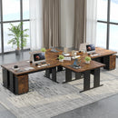 Axyaa Industrial L-Shaped Executive Desk with File Cabinet, Corner Computer Table