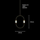 Axyaa Art Deco LED Chandelier in Gold, Black, and Chrome Finishes