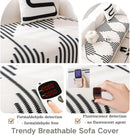 Axyaa Chenille Sofa Cover: Universal, Anti-Slip, Comfy, All Season, Living Room Decoration