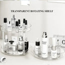 Axyaa Rotating Cosmetic Storage Organizer Shelf - 360 Transparent Rack for Bathroom and Kitchen