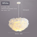 Axyaa Feather Pendant Lamp: Nordic Modern, Romantic, and Creative Bedroom Lighting