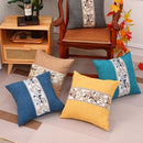 Axyaa Blue White Porcelain Chinoiserie Pillow Cover Chinese Style Linen Living Bedroom