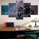 Axyaa Bikes 2025 Canvas Wall Art Poster Painting Set for Living Room Interior