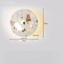 Axyaa LED Wall Lamp - Nordic Modern Design with Pull Chain Switch, Terrazzo Pattern for Living Room, Bathroom, Stair Lights