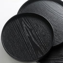 Axyaa Round Wooden Tray for Tea and Coffee Serving