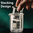 Axyaa Glass Measuring Cup Set | Clear Scale Beaker for Kitchen Baking & Laboratory