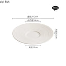 Axyaa Ceramic Steak Plate: Circular Serving Dish for Molecular Cuisine