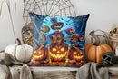 Axyaa Halloween Rainbow Pumpkin Design Cushion Cover
