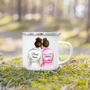 Enamel Mug Custom Name Tea Coffee Wine Mugs for Maid of Honor by Axyaa