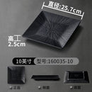 Axyaa Square Melamine Dinner Plate Set - Durable Imitation Porcelain Dishware