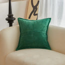 Axyaa Corduroy Splicing Cushion Cover 45X45CM - Soft Solid Throw Pillowcase