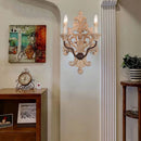 Axyaa Antique Carved Wood Wall Lamp for Living Room, Dining Room, Bedroom & More