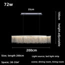 Axyaa Modern Luxury LED Tassel Chandelier in Gold/Silver Stainless Steel